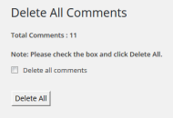 Plugin Delete All Comments